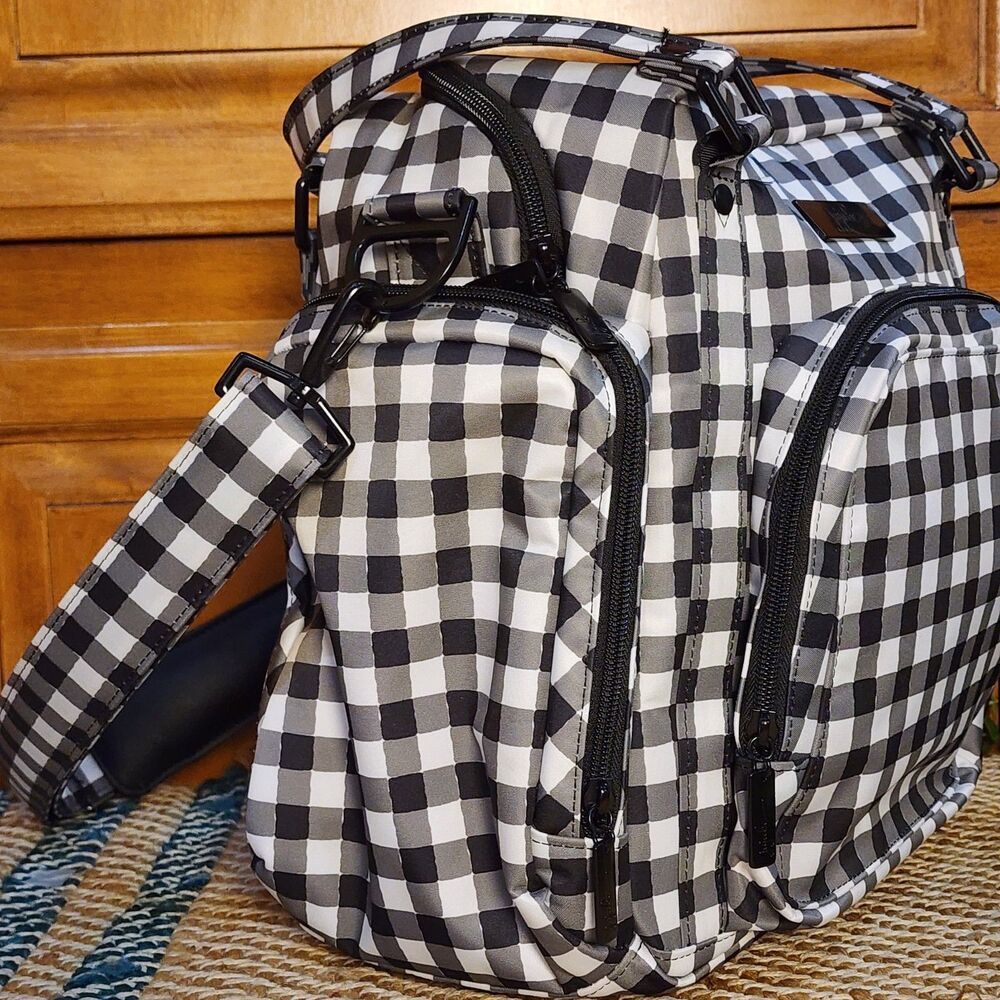 Ju-Ju-Be Gingham Style Be Supplied Pumping Diaper Bag Complete EUC - Picture 5 of 16